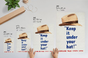 Wydruk na płótnie Trzymaj to pod kapeluszem