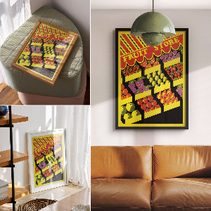 Dekoracyjny plakat ścienny Sklep z owocami