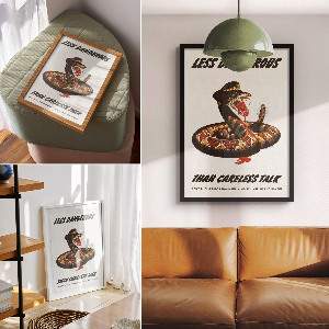 Plakat dekoracyjny Plakat z wężem