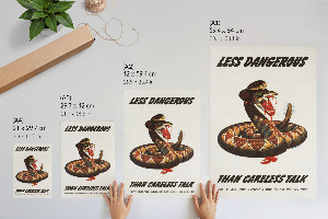 Plakat dekoracyjny Plakat z wężem