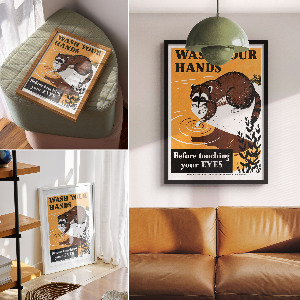 Wydruk na płótnie Myj ręce