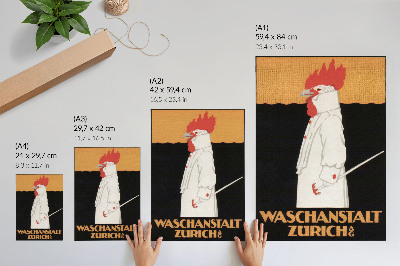 Dekoracyjny plakat ścienny Waschanstalt Zurich