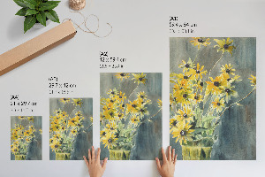 Plakat premium Wazon z rudbekiami