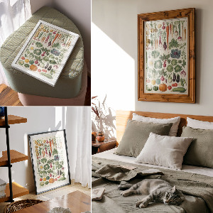 Grafika na ścianę Typy warzyw