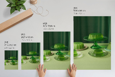 Plakat premium Zielona galaretka