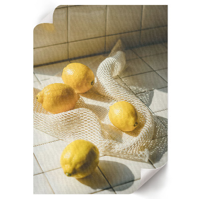 Grafika na ścianę Cytryny w siatce