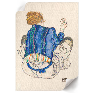 Grafika na ścianę Siedząca kobieta