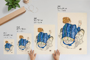 Grafika na ścianę Siedząca kobieta