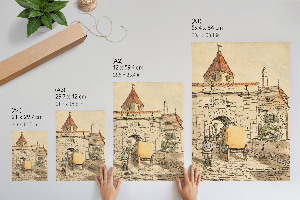 Grafika na ścianę Brama miejska