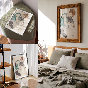 Wydruk na płótnie Siedząca kobieta