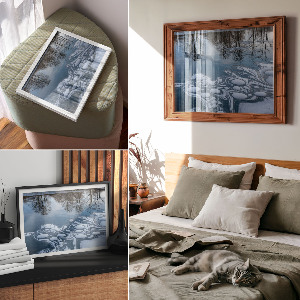 Plakat dekoracyjny Lodowa abstrakcja