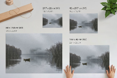 Plakat z motywem sennego pejzażu