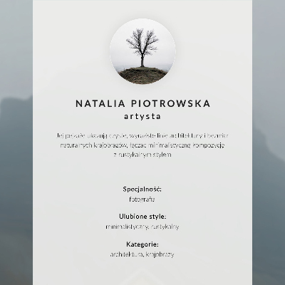 Plakat dekoracyjny «Zimowy spokój»