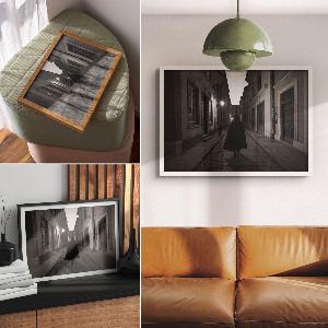 Plakat Czarno-biały widok