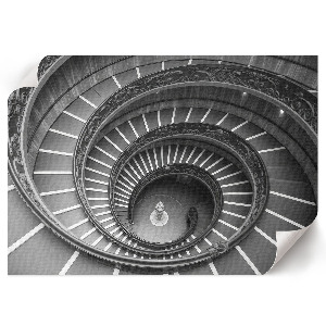 Plakat na ścianę przedstawiający spiralną architekturę