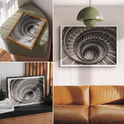 Plakat na ścianę przedstawiający spiralną architekturę