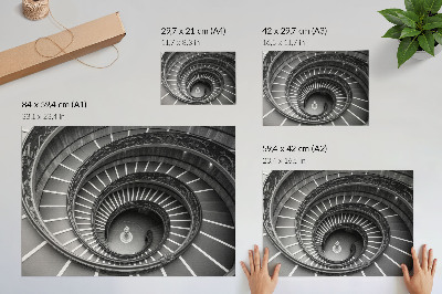 Plakat na ścianę przedstawiający spiralną architekturę