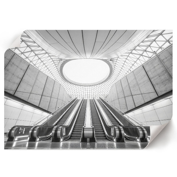 Plakat przedstawiający futurystyczną architekturę