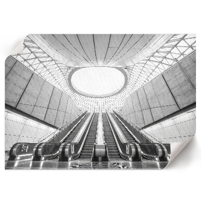 Plakat przedstawiający futurystyczną architekturę