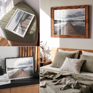 Plakat dekoracyjny Jezioro pomost