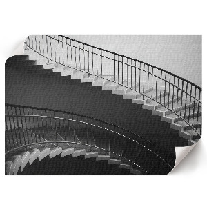 Plakat dekoracyjny z motywem schodów spiralnych