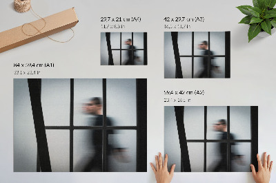 Plakat ścienny z motywem dynamicznej sylwetki