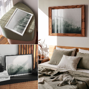 Plakat dekoracyjny Zamglony las