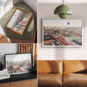 Plakat Balon nad miastem