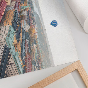 Plakat Balon nad miastem