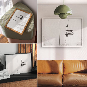 Plakat na ścianę Zimowa kolejka