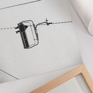 Plakat na ścianę Zimowa kolejka