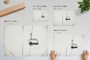 Plakat na ścianę Zimowa kolejka