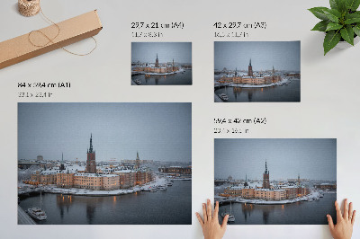 Plakat na płótnie z motywem zimowej panoramy
