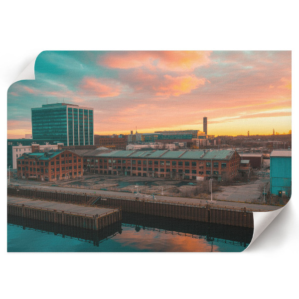 Plakat ścienny Miejski zachód