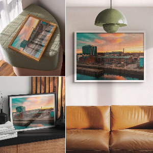 Plakat ścienny Miejski zachód