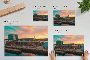 Plakat ścienny Miejski zachód