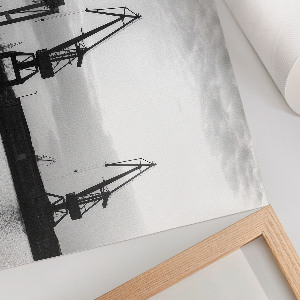 Plakat dekoracyjny Portowe żurawie