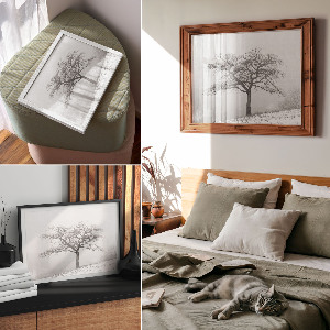 Plakat na ścianę Zimowe drzewo