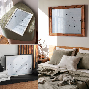 Plakat na płótnie Ptaki w locie