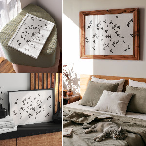 Plakat ścienny Lecące ptaki