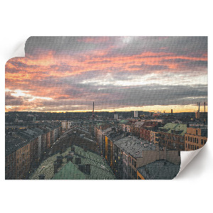 Plakat ścienny Miejski zachód