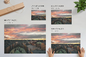 Plakat ścienny Miejski zachód