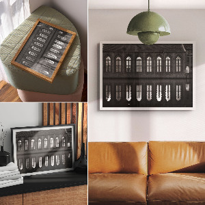 Plakat na ścianę Czarno-białe odbicie