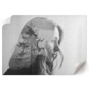 Plakat ścienny Drzewo twarz