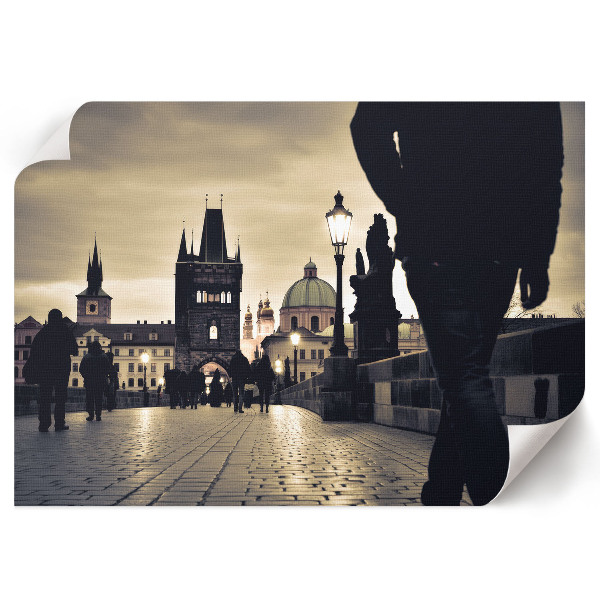 Plakat przedstawiający zabytkowe miasto