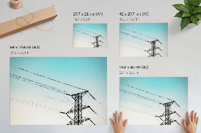 Plakat dekoracyjny „Ptaki na przewodach”