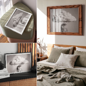 Plakat na płótnie Chmura głowa