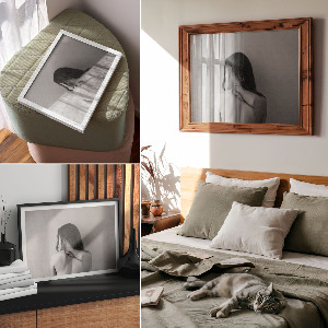 Plakat dekoracyjny Czarno-biała sylwetka