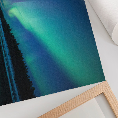 Plakat z motywem zorzy polarnej