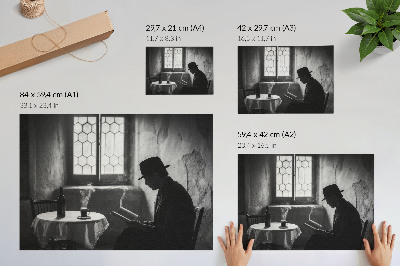 Plakat dekoracyjny „Zaduma i elegancja”